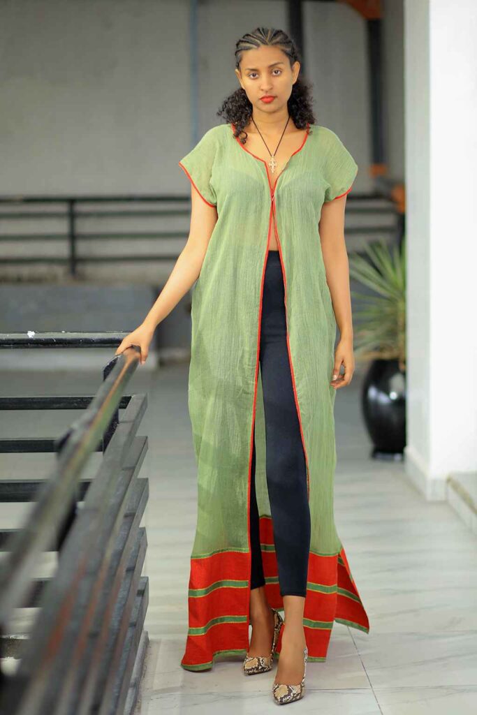 Green summer dress I029