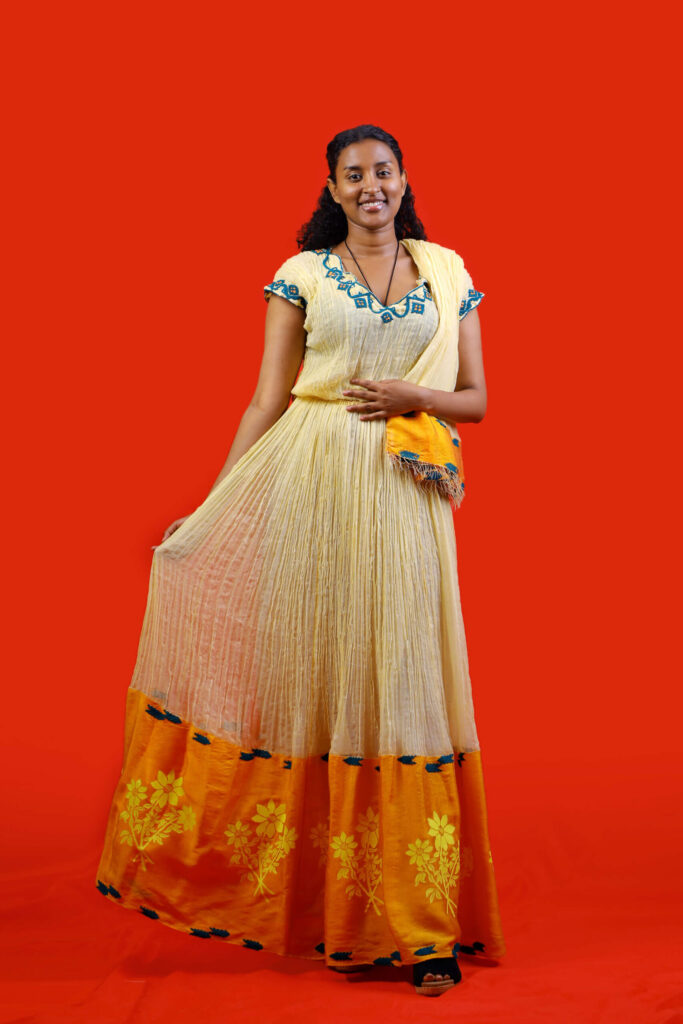 Light yellow dress L007