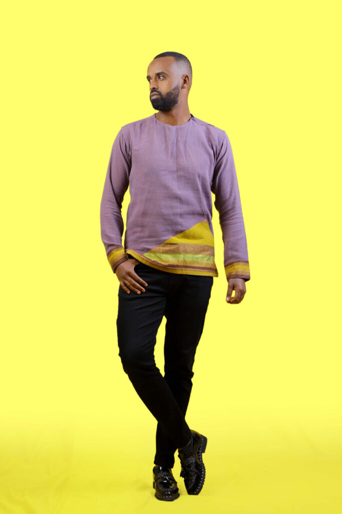 Light purple men Top L015