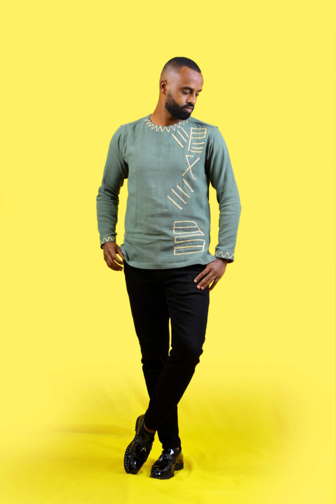 Teal men Top L018
