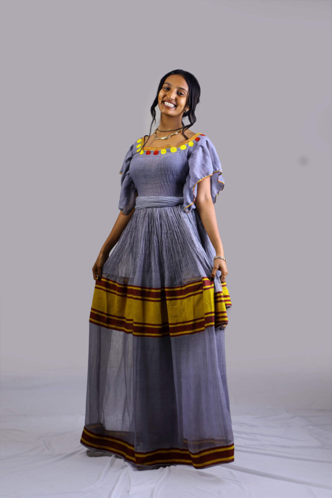 Metal blue dress L029
