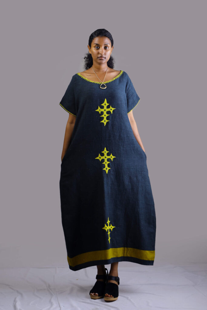 Dark blue coffee Dress L033
