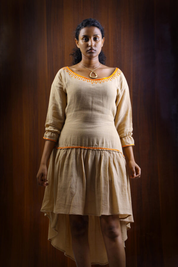 Light salmon Dress L036