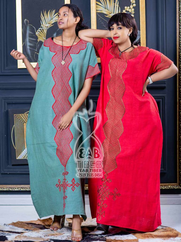 Red and Green long christmas dress J024