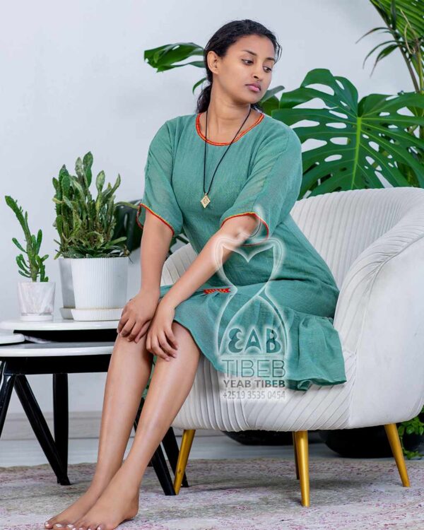 Green summer dress J029