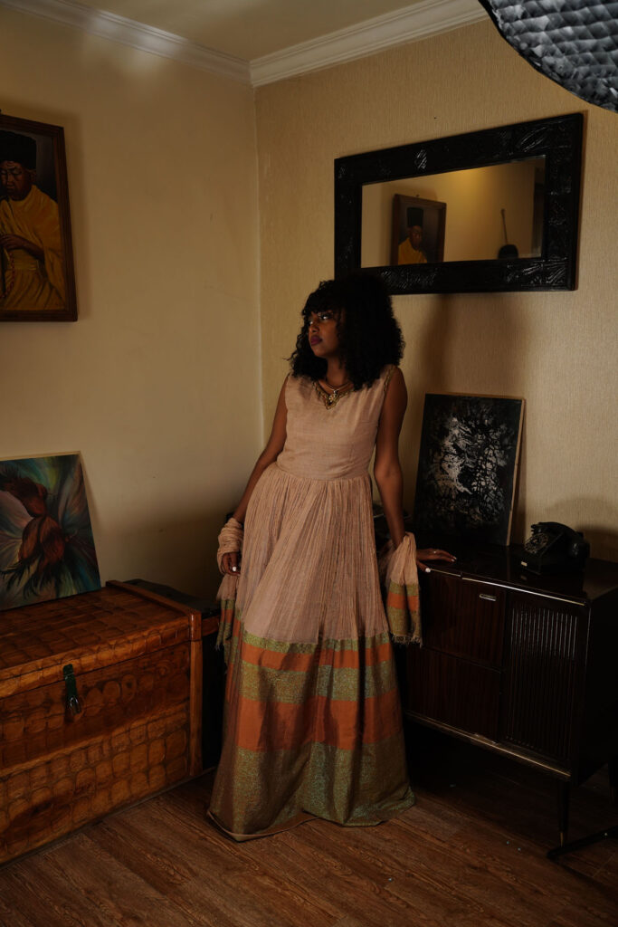 Apricot Empire Dress