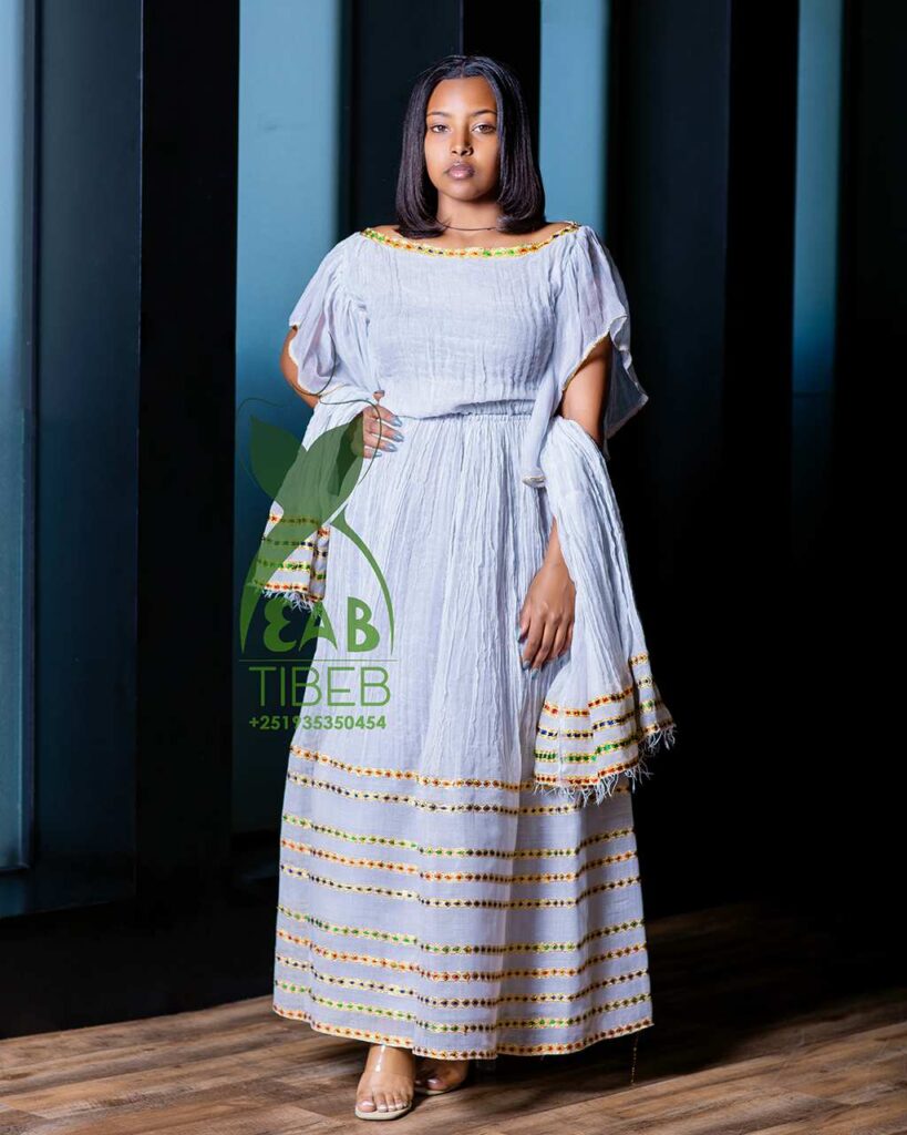 Light blue cultural dress J018